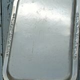 Silver metal serving tray