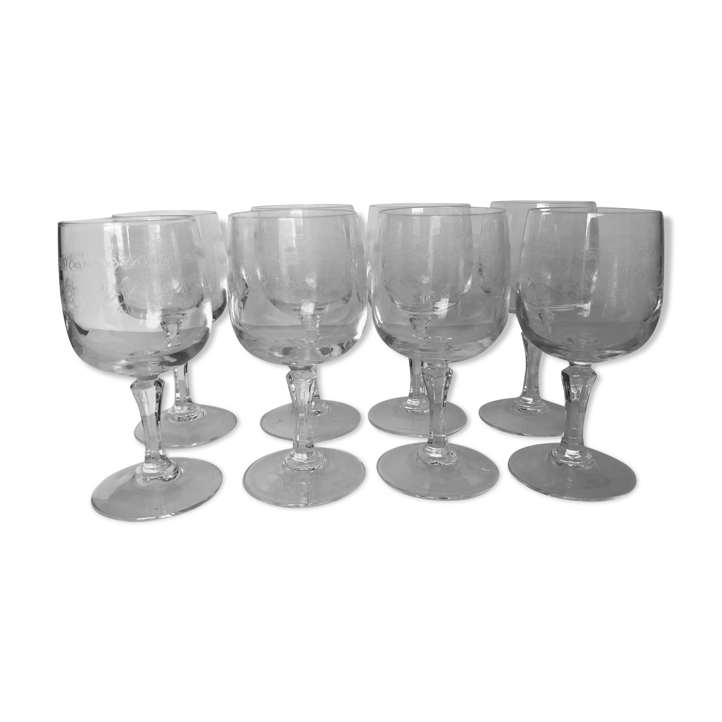 8 crystal port glasses