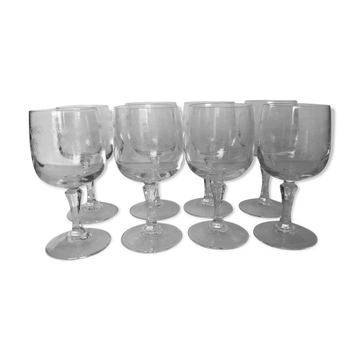 8 crystal port glasses