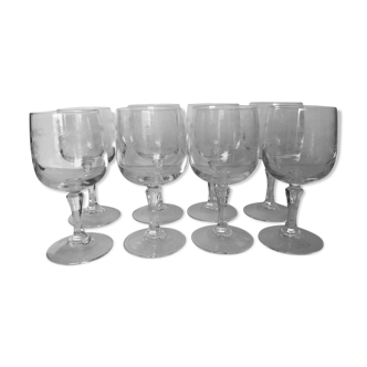 Set de 8 verres à porto en cristal