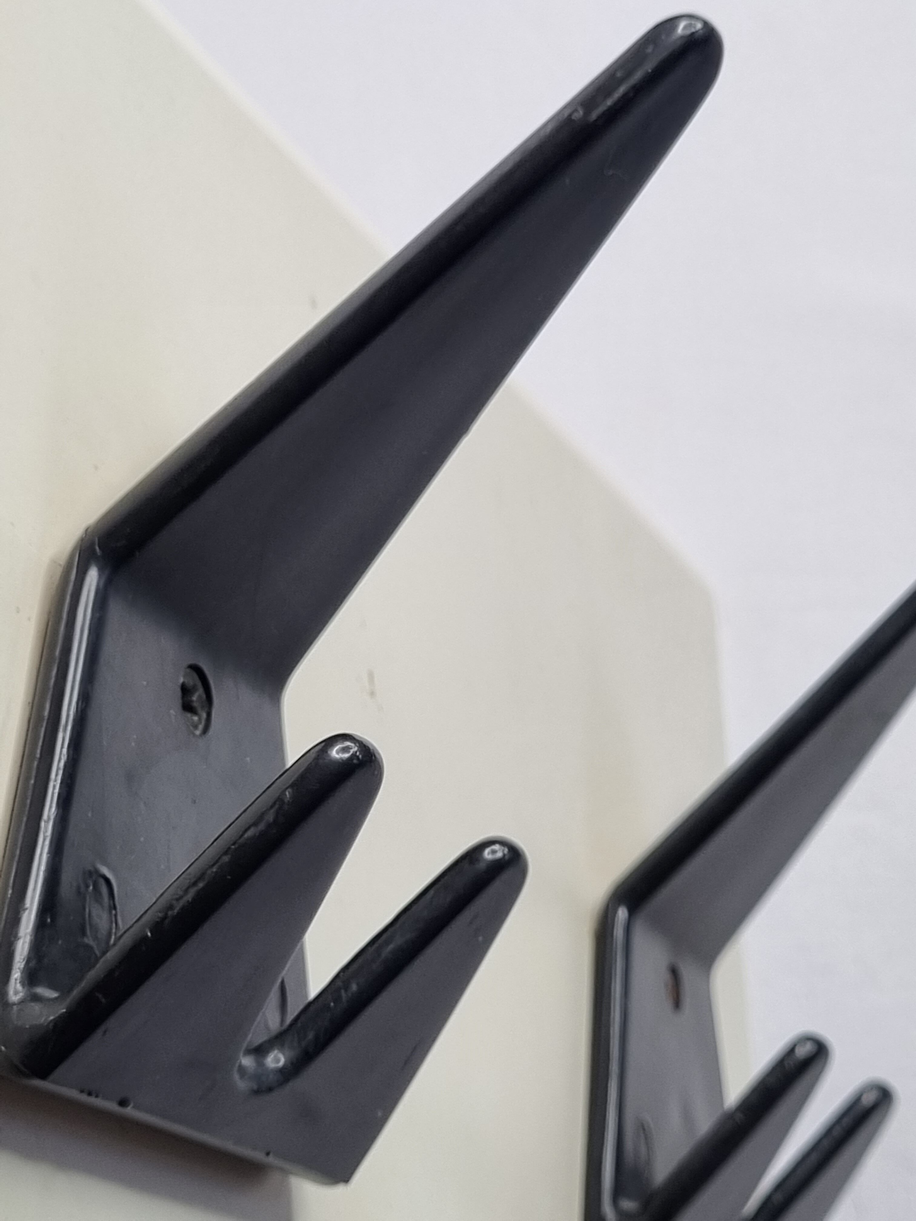 Black and white wall coat rack, space age, 60s