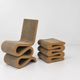Chaise Wiggle Easy Edges avec tabouret par Frank Gehry pour Vitra