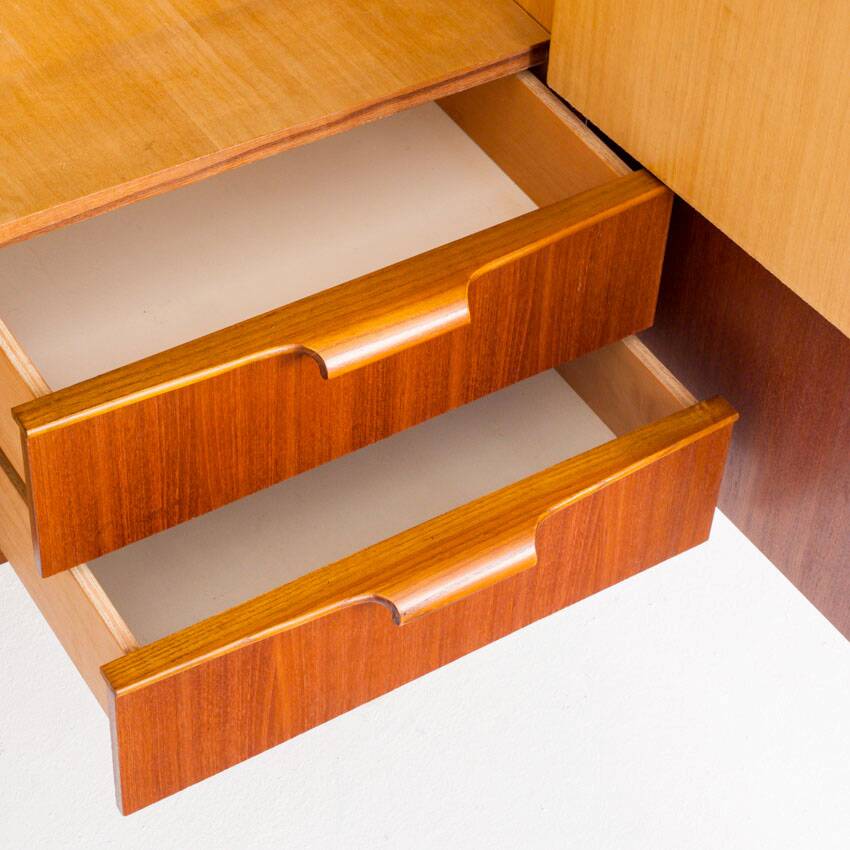 Vintage Scandinavian/Mid Century wardrobe in teak wood, France, 60s.