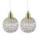 Set of two chiseled glass pendant lights
