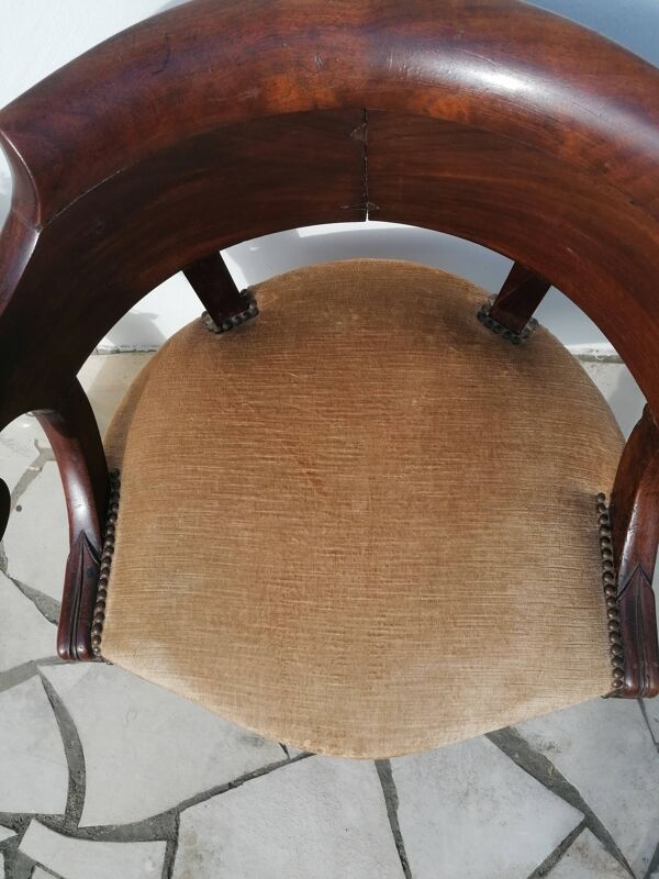fauteuil de bureau style Louis Philippe
