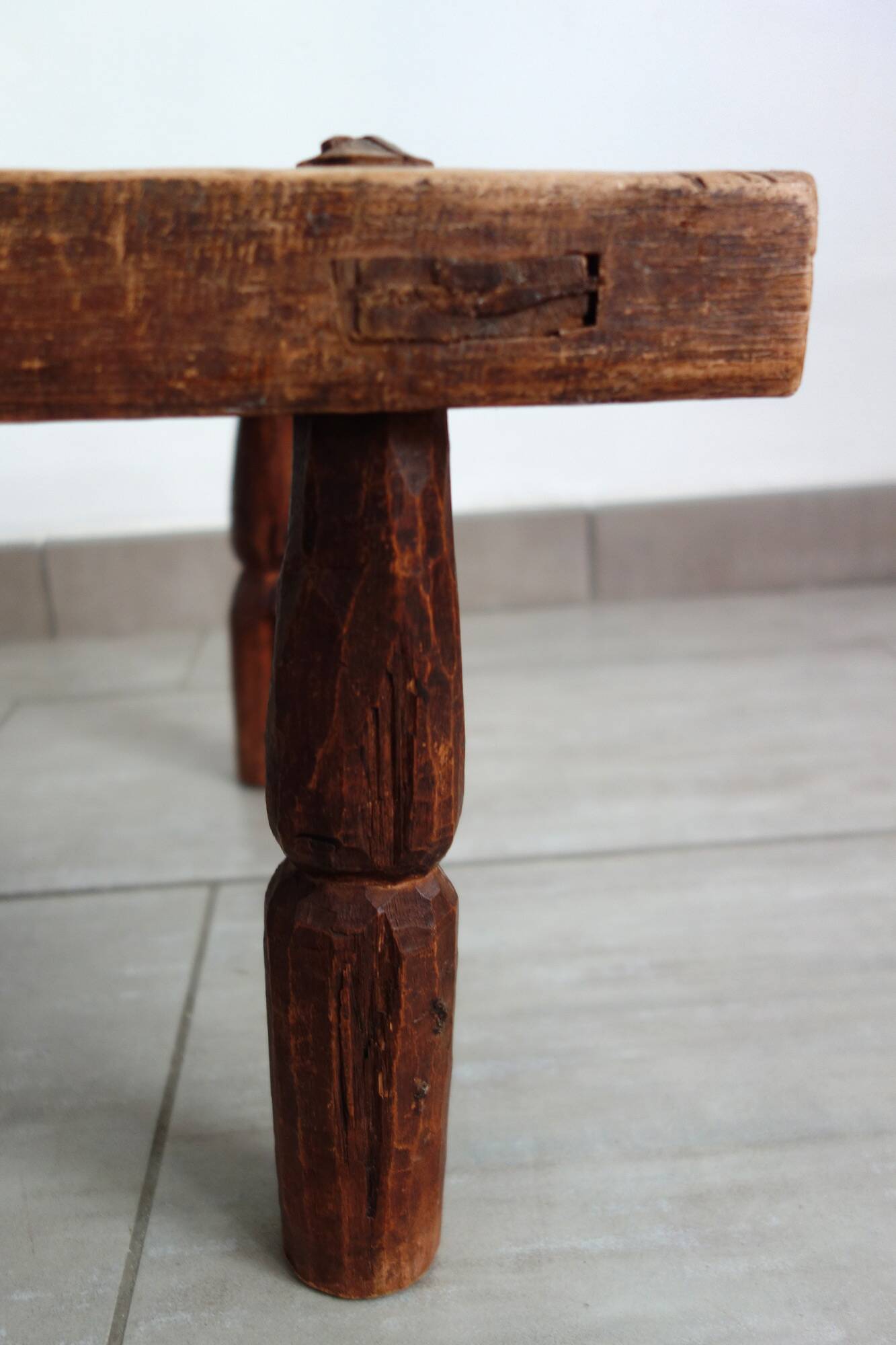 Antique brutalist Baoulé African chair