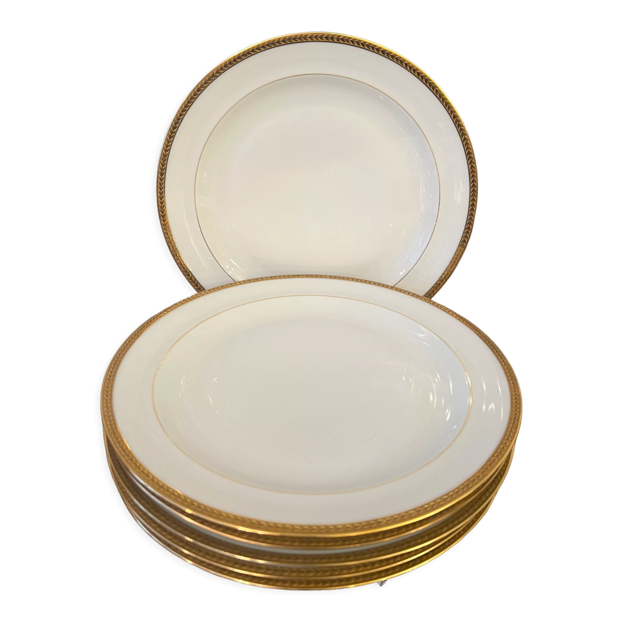 Christmas Pop up 2022 - 6 porcelain plates, gilded décor