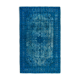 Hand-knotted anatolian 1980s 150 cm x 241 cm blue rug