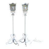 Wrought iron floor lamp