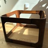 70's teak and ceramic coffee table