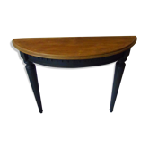 Former the Slate gray wall console, wood tray. This vintage console finds its place in an entrance, a living room and a room... She brings functionality and style to your home.