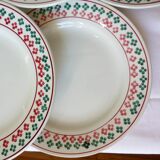 6 vintage flat plates from Céranord St Amand