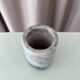 Vintage cylindrical vase in grey marble / natural stone