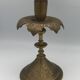 Old persian candle holder, ottoman in brass chiseled XIXth