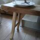 Small solid wood bench