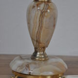 Lamp base in onyx and brass 60s
