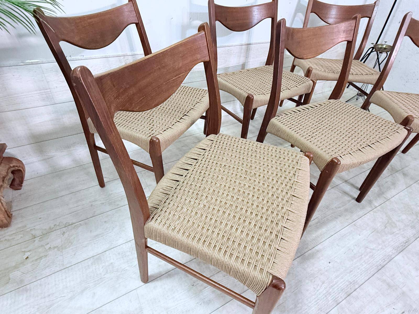 6 Chaises scandinaves teck Arne Wahl Iversen