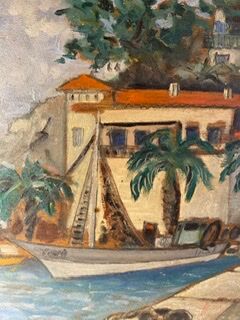 Ancient painting, Marine, the Riviera 50/60s