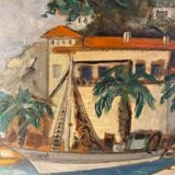 Ancient painting, Marine, the Riviera 50/60s