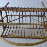 Rattan magazine rack