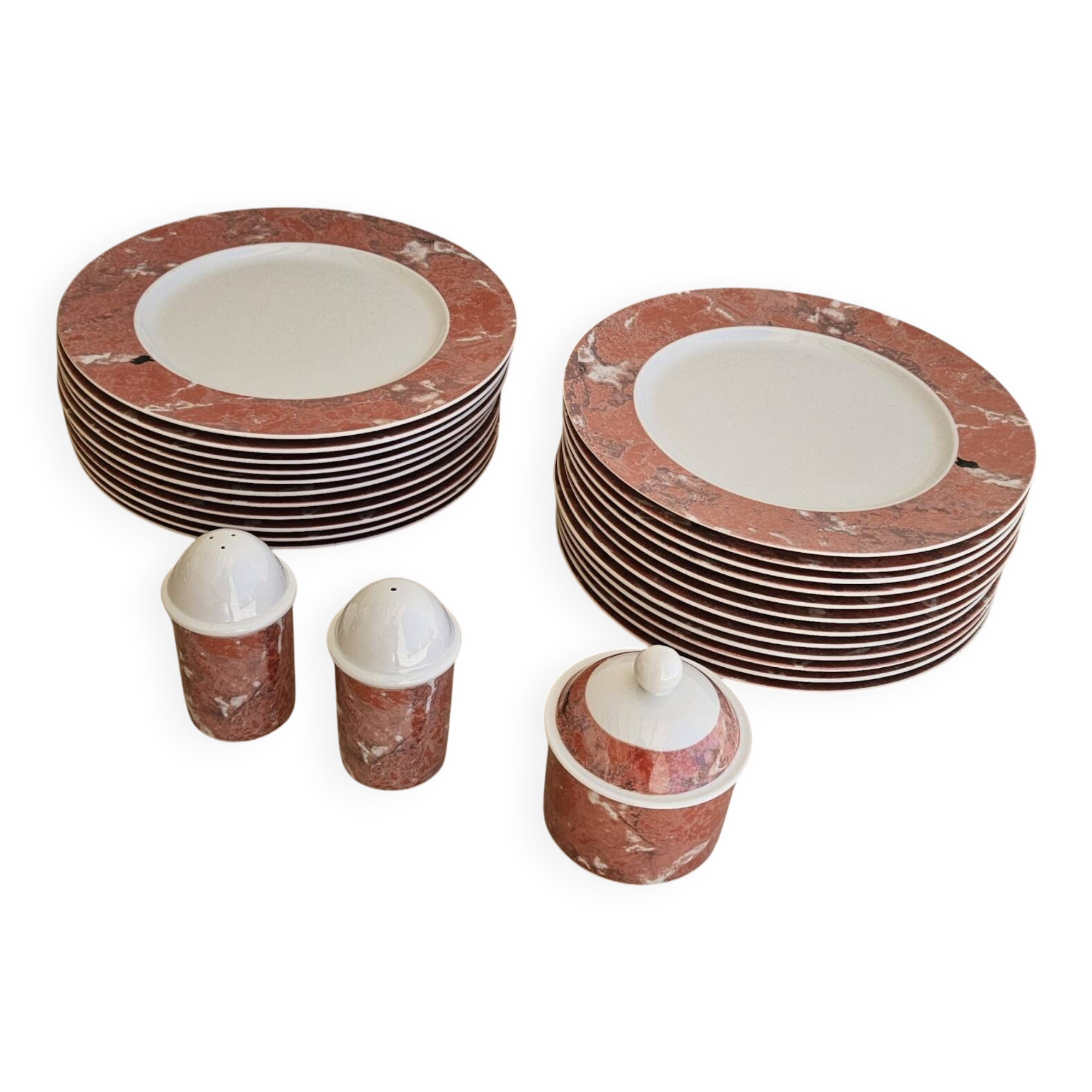 23 Assiettes Villeroy et Boch (Siena) + salière, poivrier et sucrier