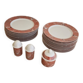23 Assiettes Villeroy et Boch (Siena) + salière, poivrier et sucrier