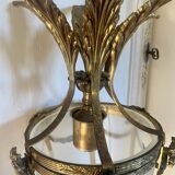 Bronze and polished glass suspension circa 1900