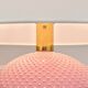 Pastel pink polka dot spherical table lamp, ceramic, brass, Studio Paf Milano, 1970.