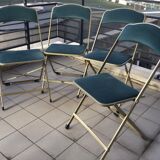 Set of 4 folding chairs DMA industry TBE and numbered