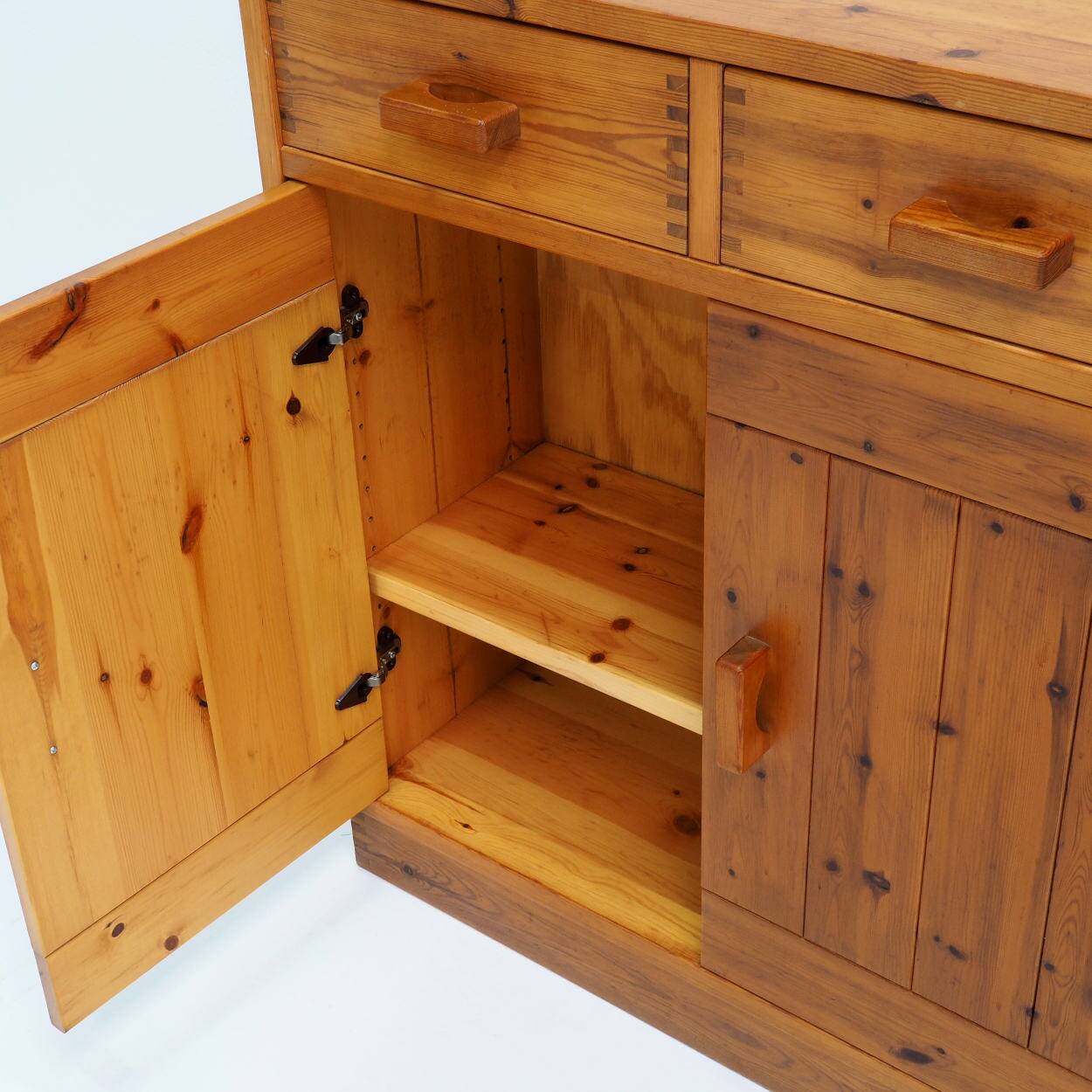 Scandinavian Pine Cabinet in the Style of Charlotte Perriand