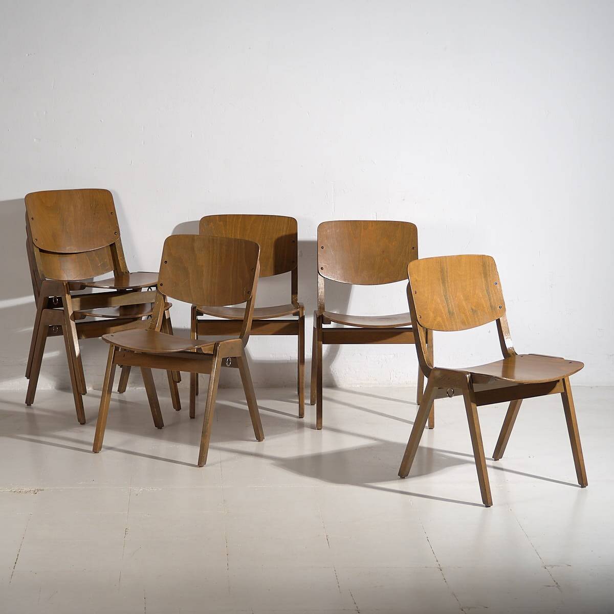 Chaises de salle à manger vintage Thonet (c.1950). Ensemble de 6 pièces