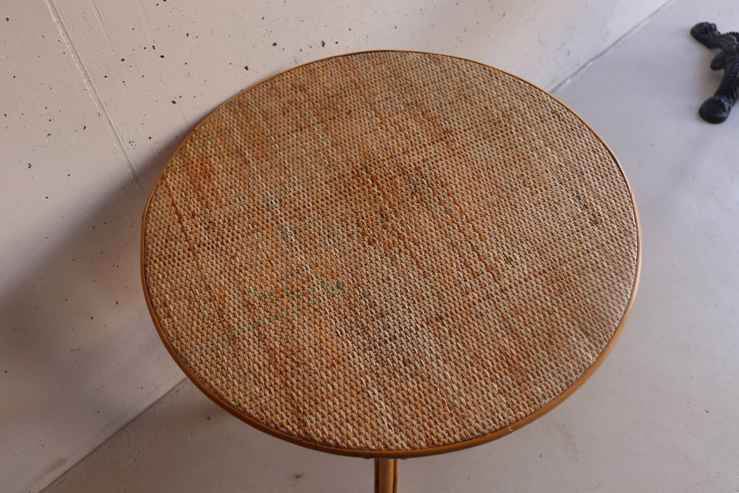 Vintage Rattan Round Coffee Table