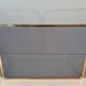 Three-Panel Folding Fire Screen in Polished Brass and Steel Mesh
