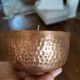 Copper pot hammered old vintage candle