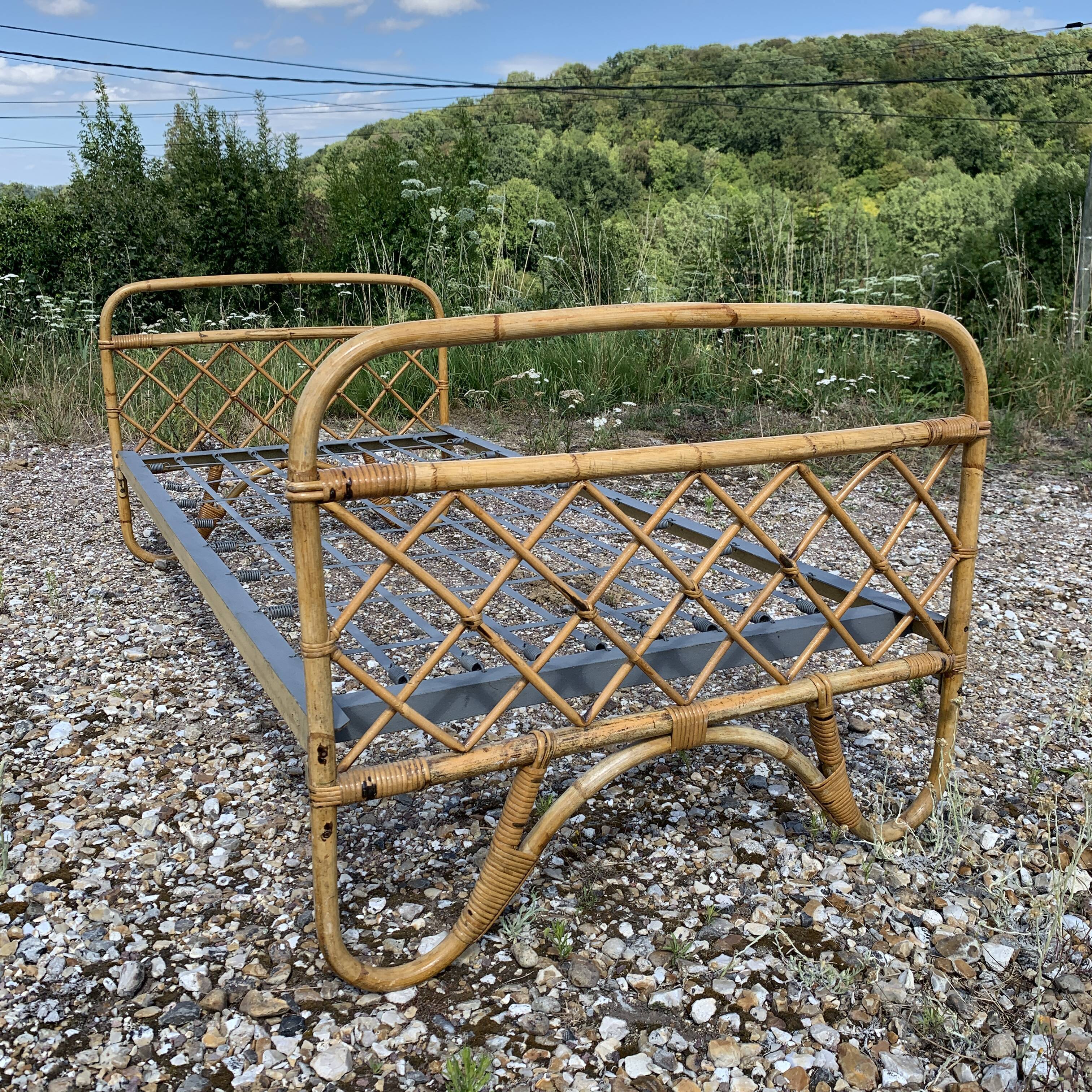 Vintage bamboo children's bed