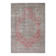 1970s Vintage Persian Handmade Wool Cotton Pink Area Rug 243x353