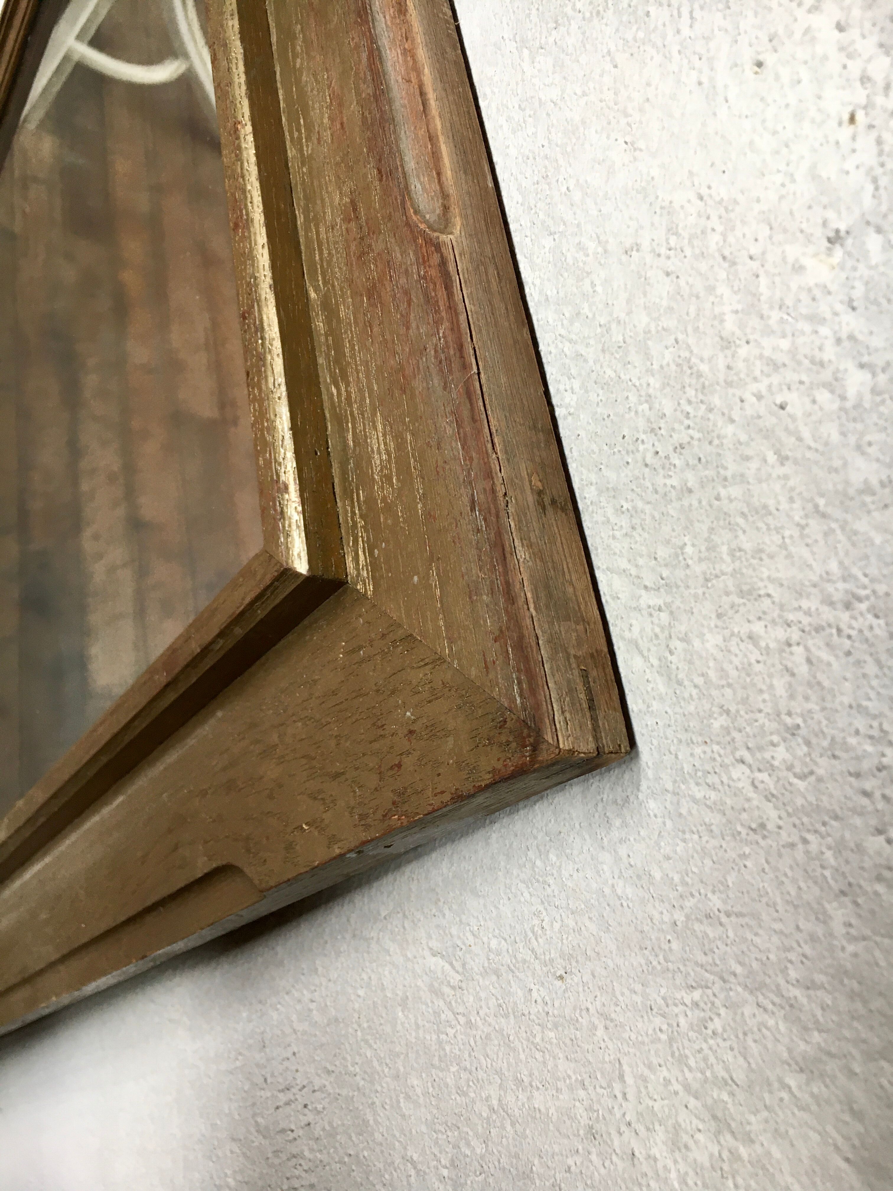 Vintage 1960 gilded wooden mirror
