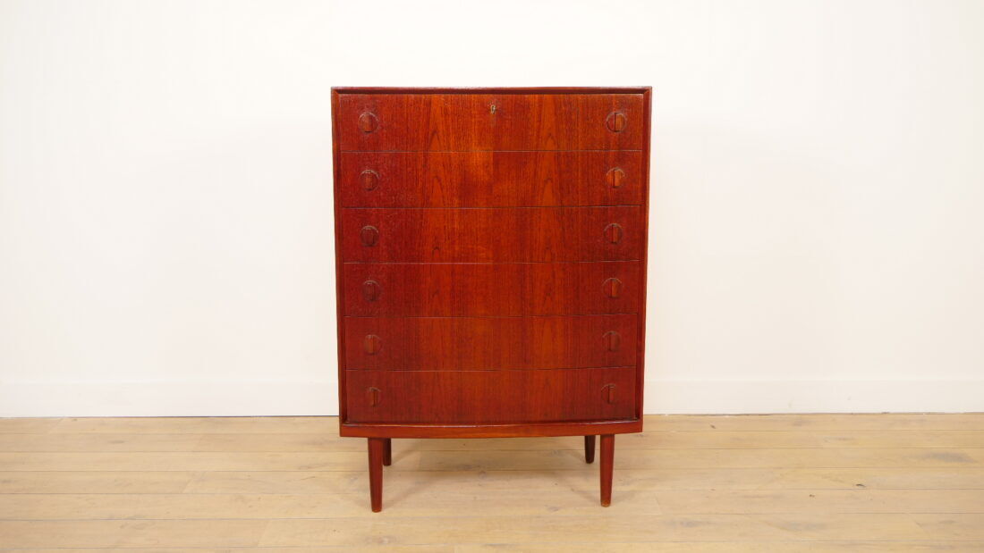 Vintage chest of drawers | 6 drawers | 120 cm | Teak | Henning Kjaernulf