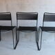 Set de 4 chaises noires Spaghetti Giandomenico Belotti