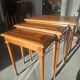 Set of 3 nesting tables in solid wood.