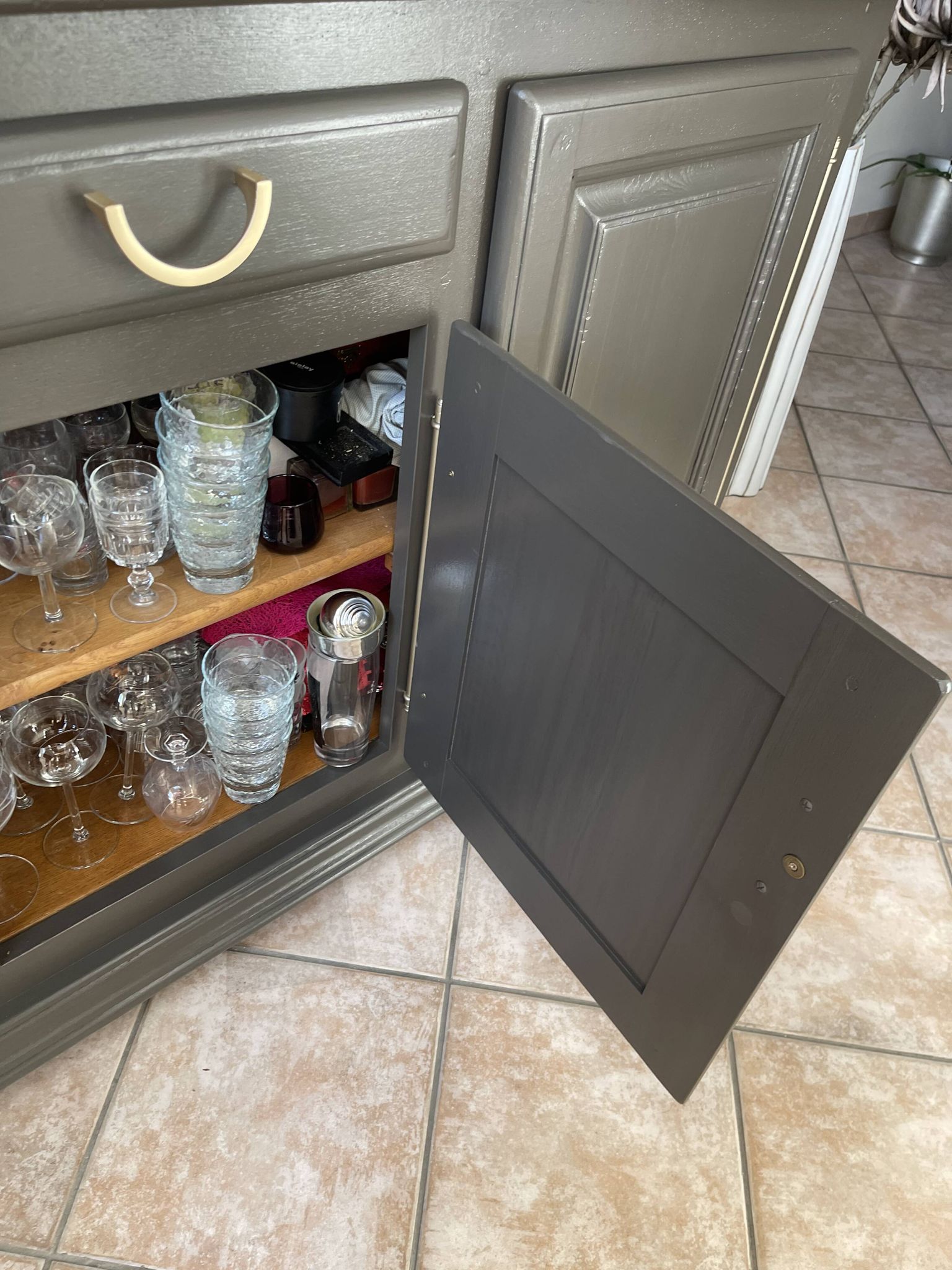 Vintage oak buffet refurbished