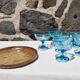 Set de 6 coupes à glaces en verre bleu