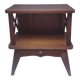Table de chevet croisillons bois vintage