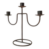 Chandelier brutaliste vintage en fer forgé