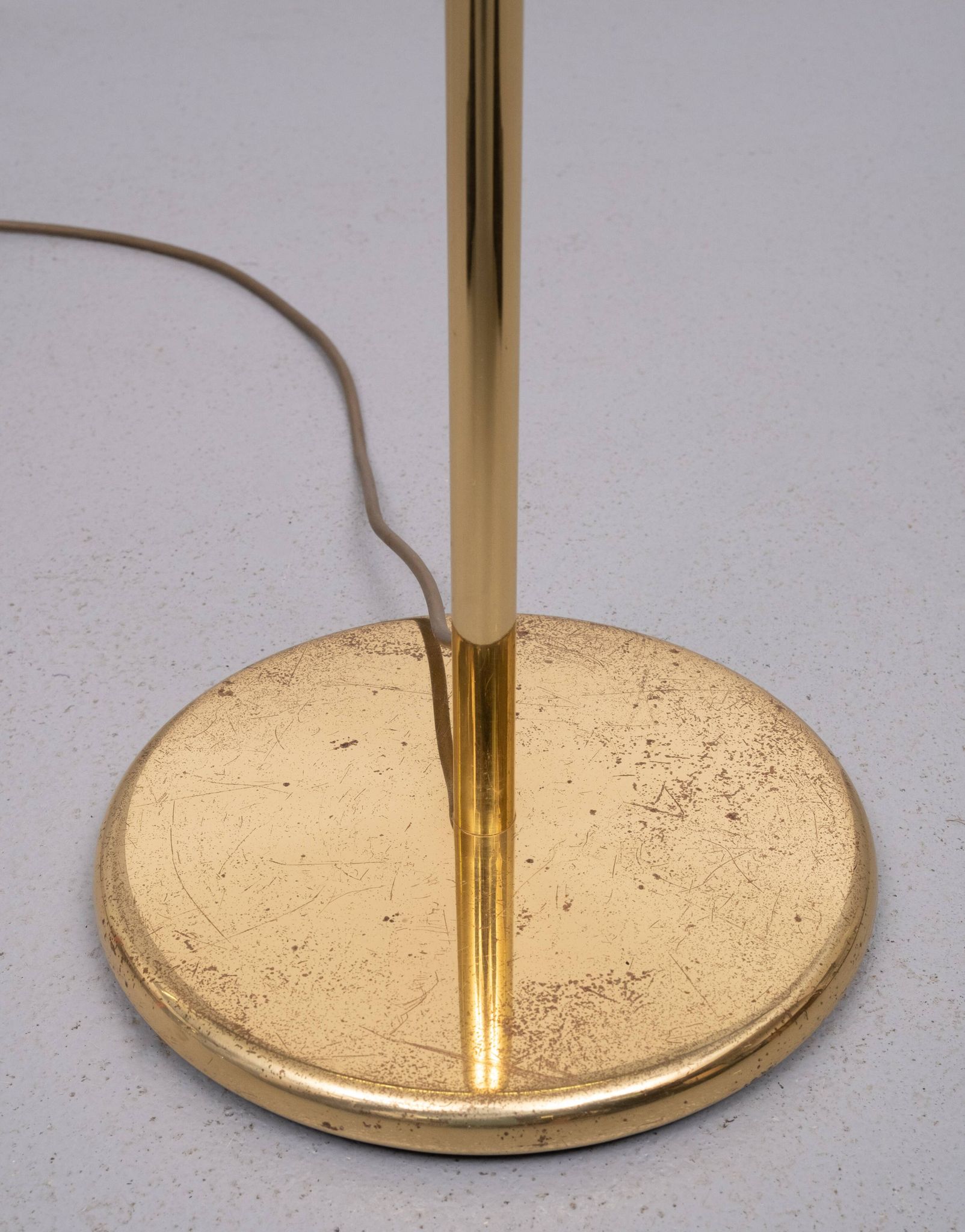 Holtkoetter adjustable Brass swing arm floor lamp. Germany