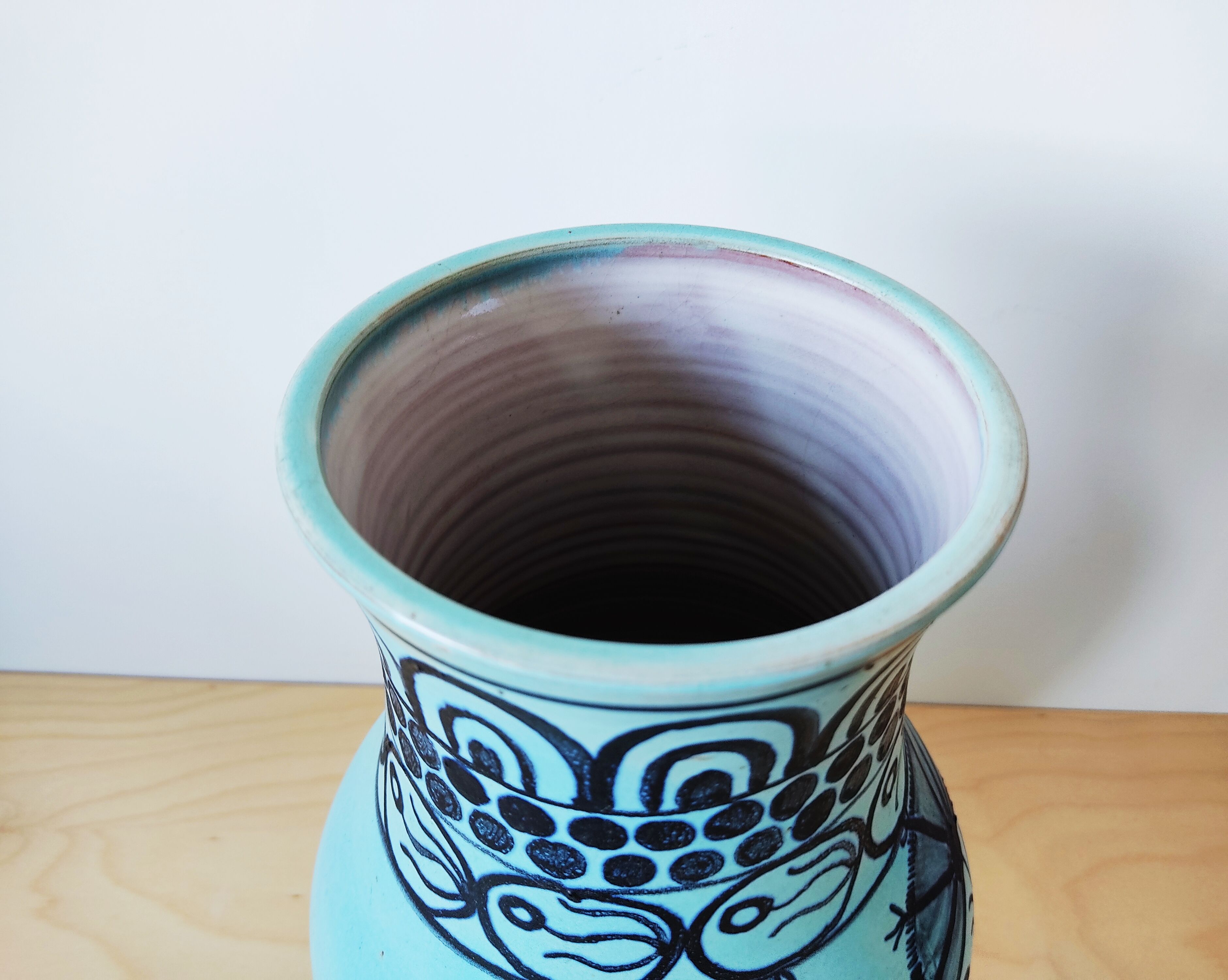 Vase Ernenwein Marmoutier Alsatian ceramic 1960