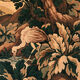 Tapestry decorated with a pink flamingo in a green landscape, woven by hand