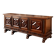 Ltee laval - long buffet de 2,5 m en bois massif sculpté - très bon état