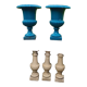 Pair of Medici vase cast iron XIX century