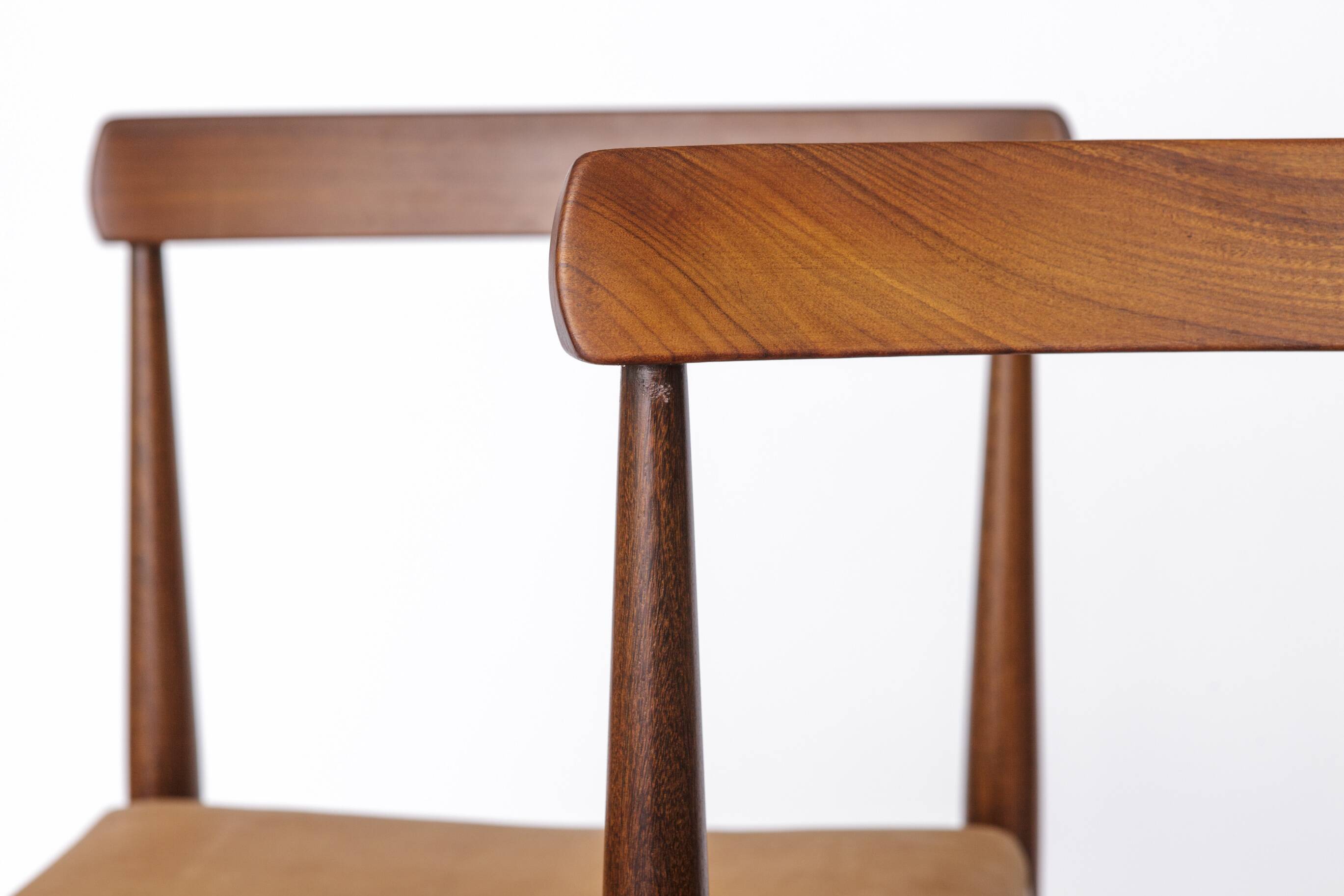 Pair Vintage Danish Rosewood Dining Chairs, 1960s Mid-Century Modern